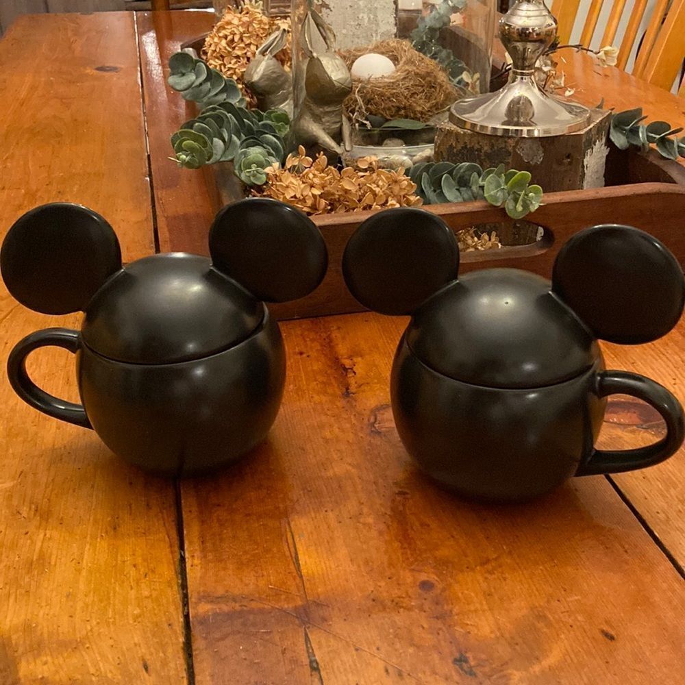 DISNEY Pottery Barn Mickey Mouse Mugs